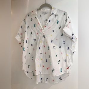 Madewell “fiesta” theme blouse